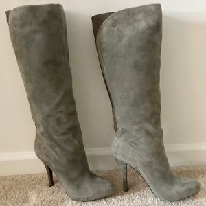 Enzo Angiolini Gray Suede Pump Boots